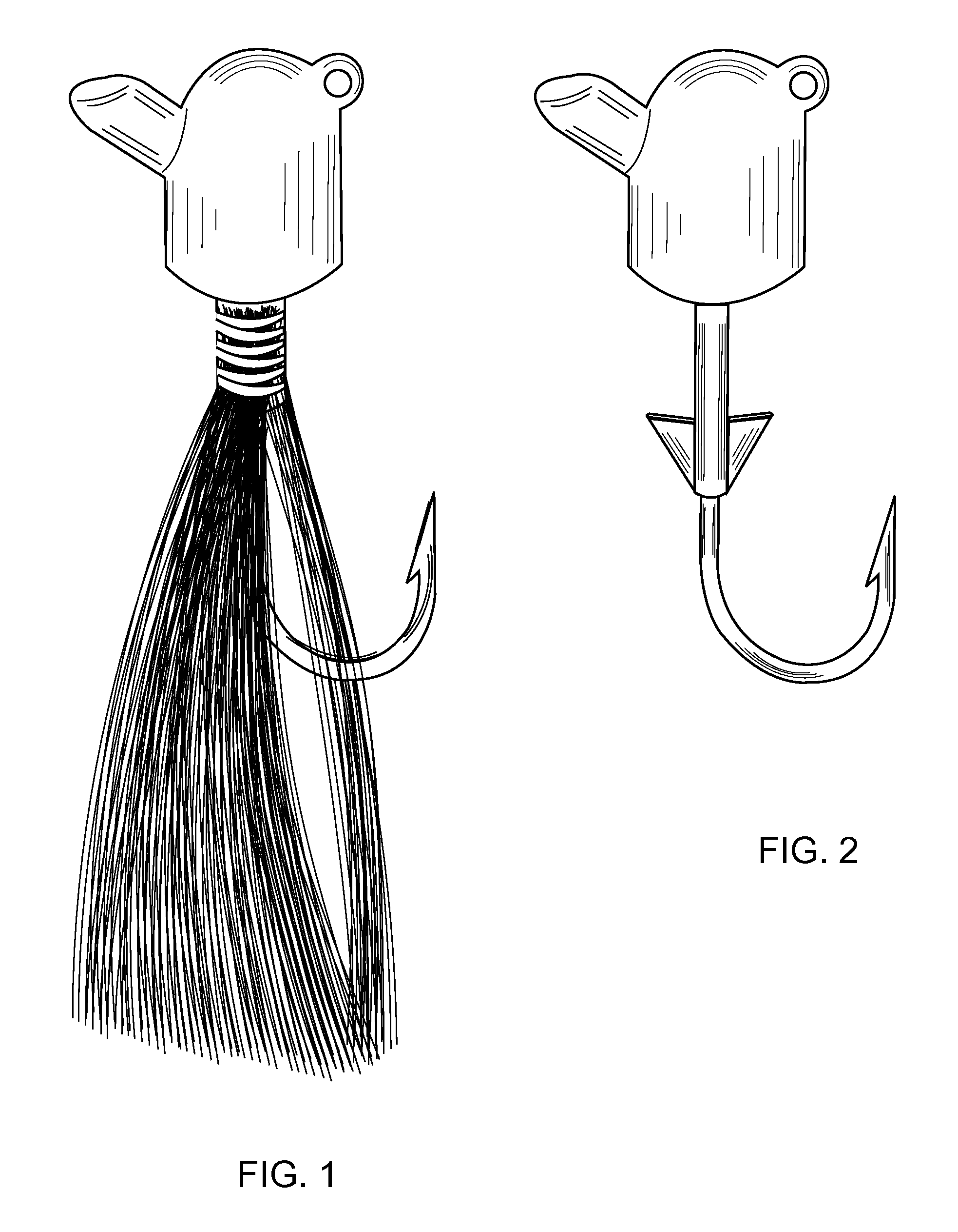 Fishing lure jig head with lower lip design